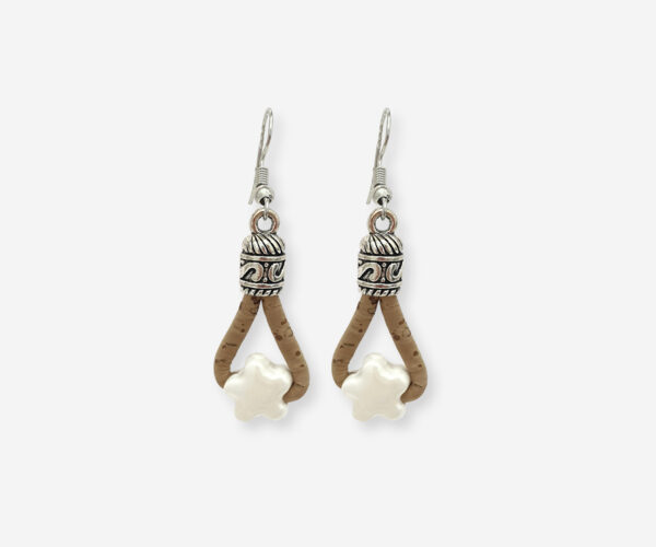 Cork Handmade Earrings “Night sky”