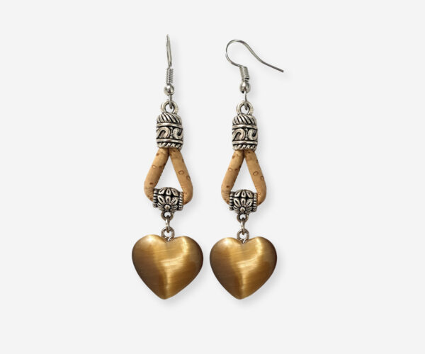 Cork Handmade Earrings “My Heart”