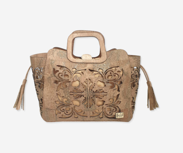 New Gold Cork Handbag With Drawstring 1804
