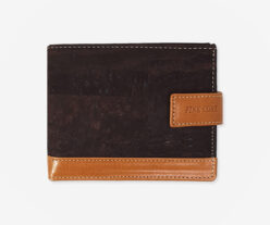 Large Brown Cork and Leather Wallet 64