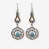 Cork turquoise earrings