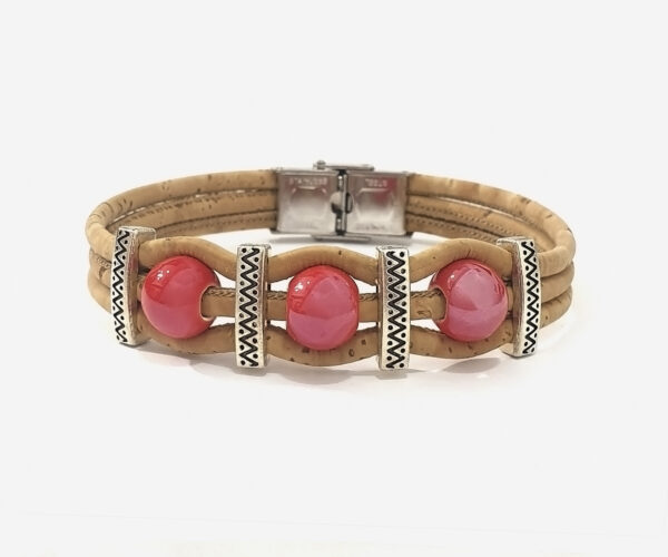 Cork Bracelet With Ceramic Stones Style 5