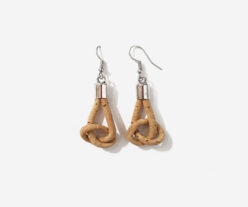 Cork Earrings With Knot