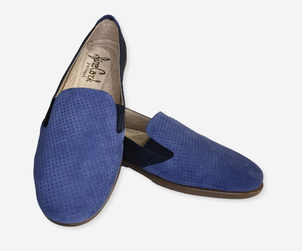 Orthopedic Blue Cork Shoes 2073CP