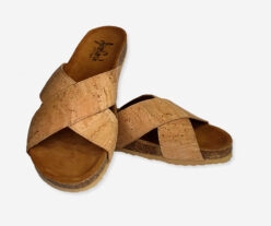 Cork Flat Slippers with Two Straps C1544