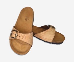 Cork Flat Slippers With Adjustable Strap 2001