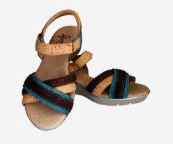 Orthopedic Cork Sandals With Criss Cross Strap 5040C
