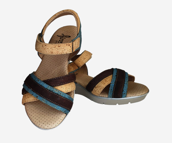 Orthopedic Cork Sandals With Criss Cross Strap 5040C