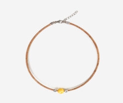 Cork Chain With Colorful Ceramic Stone