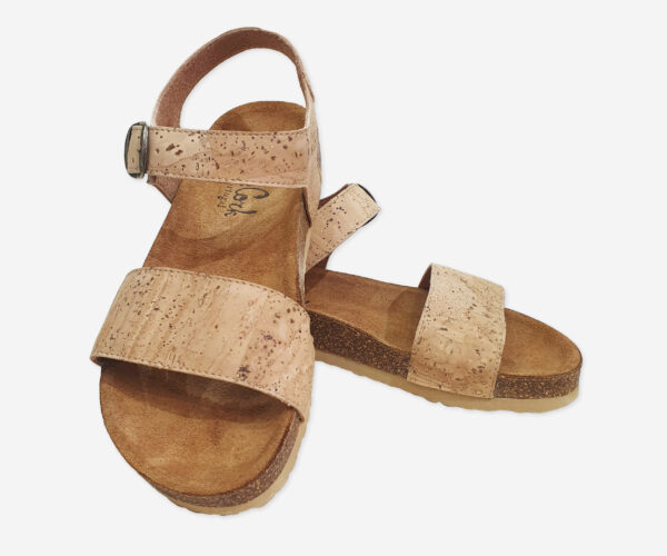 Flat Cork Sandals With Strap C1523