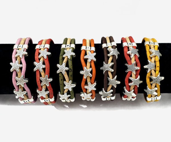 Cork Handmade Bracelet With Stars