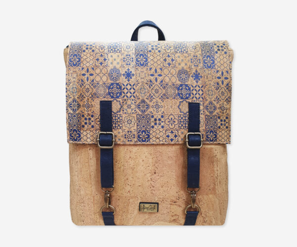 Thin Cork Backpack With Flap Over 1037
