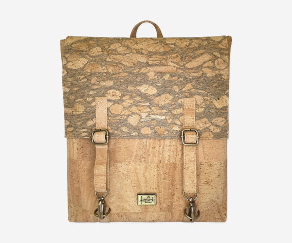 Thin Cork Backpack With Flap Over 1037(106)