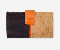 Short Brown Cork and Leather Wallet For Women 79