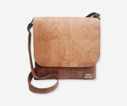 Magnet-closure Cork Shoulder Bag 1511
