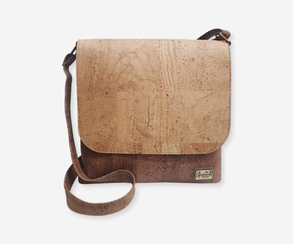 Magnet-closure Cork Shoulder Bag 1511