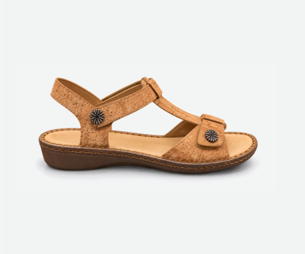 Orthopedic Ajustable Flat Cork Sandals 193