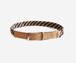 Blue Braided Cork Belt 12153