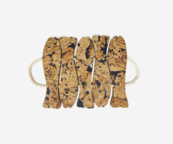 Cork Black Trivet Five Fish