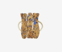 Cork Blue Trivet Three Fish