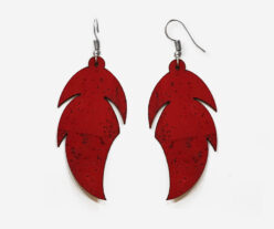 Light Cork Handmade Earrings “Feather”