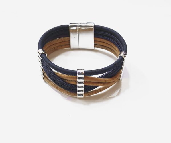 Large Cork Bracelet With Many Straps