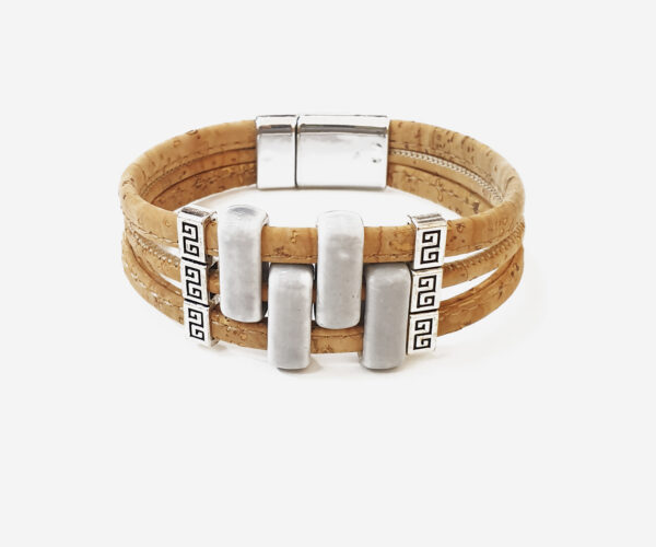 Cork Bead Wide Bracelet