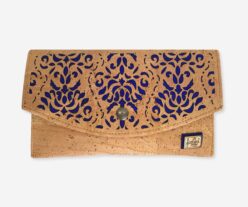 Laser Women Blue Cork Wallet With Clip 0024L/Col