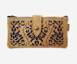 Long Perforated Natural Cork Clip Wallet 58513LCol