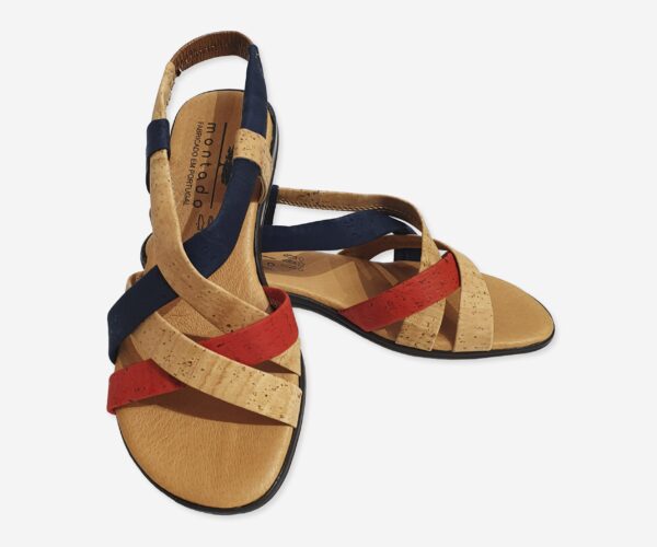 Flat Two Colors Cork Sandals (Tommy)