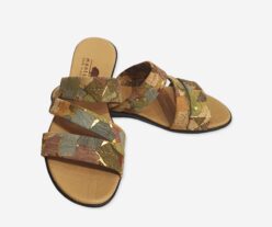 “Marmore” Cork Slippers With Three Straps 308