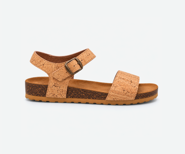 Flat Cork Sandals With Strap C1523