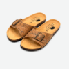 Gold Cork Flat Slippers With Adjustable Strap 2001 - Thumbnail Image 1
