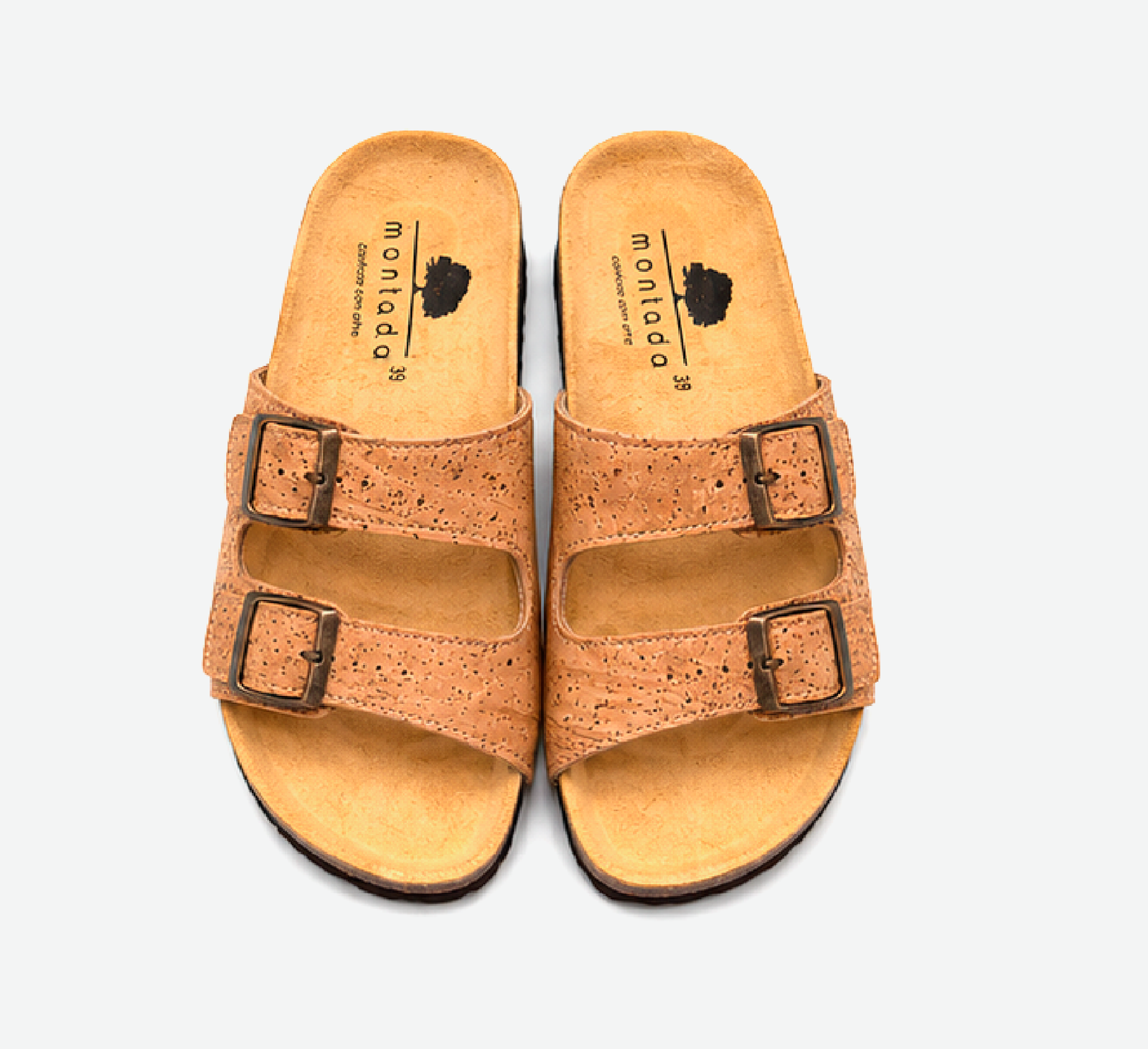 Cork Flat Slippers with Two Adjastable Straps 1585 - Image 3