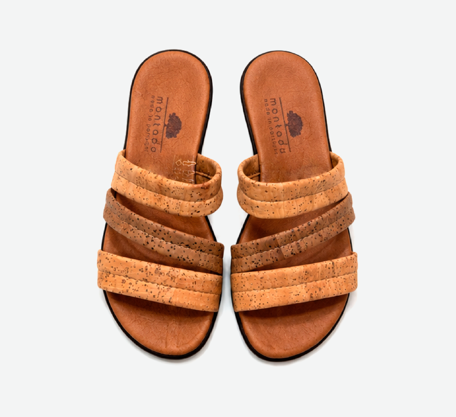 Brown Cork Slippers Three Straps 308 - Image 2