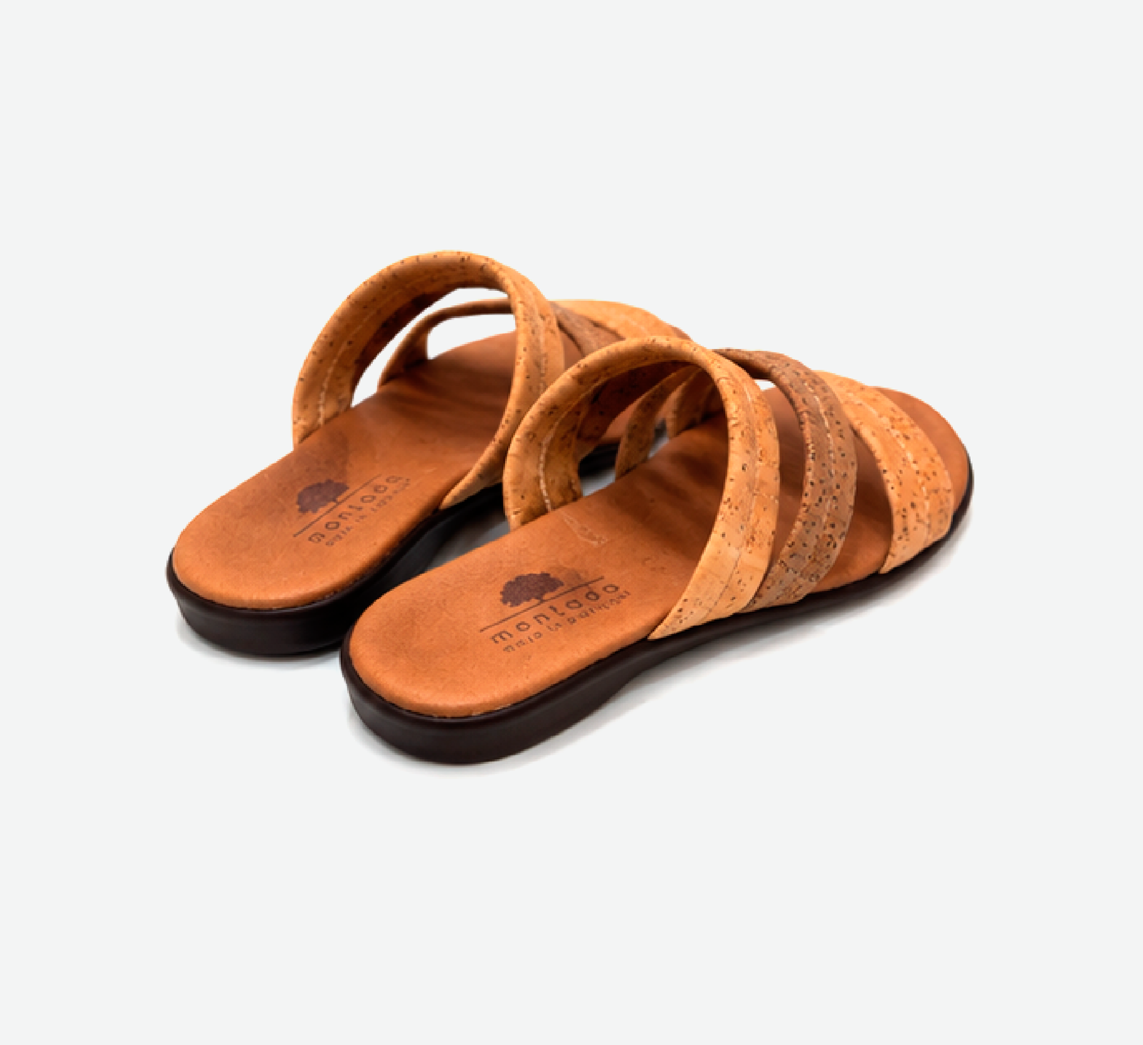 Brown Cork Slippers Three Straps 308 - Image 4