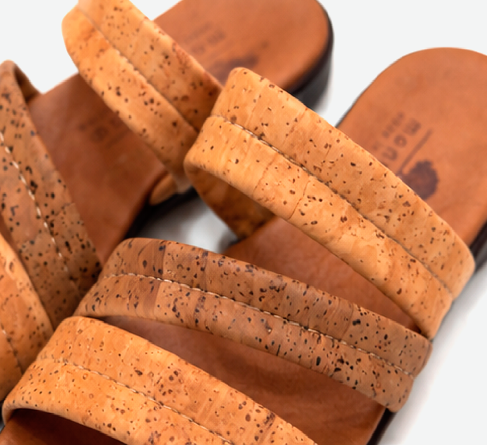 Brown Cork Slippers Three Straps 308 - Image 6
