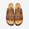 Cork Light Brown Flat Slippers with Two Adjastable Straps 1585 - Thumbnail Image 5