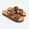 Cork Light Brown Flat Slippers with Two Adjastable Straps 1585 - Thumbnail Image 6