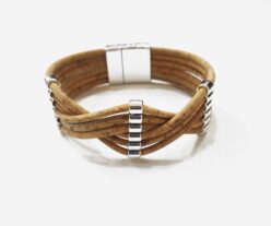 Large Criss Cross Cork Bracelet