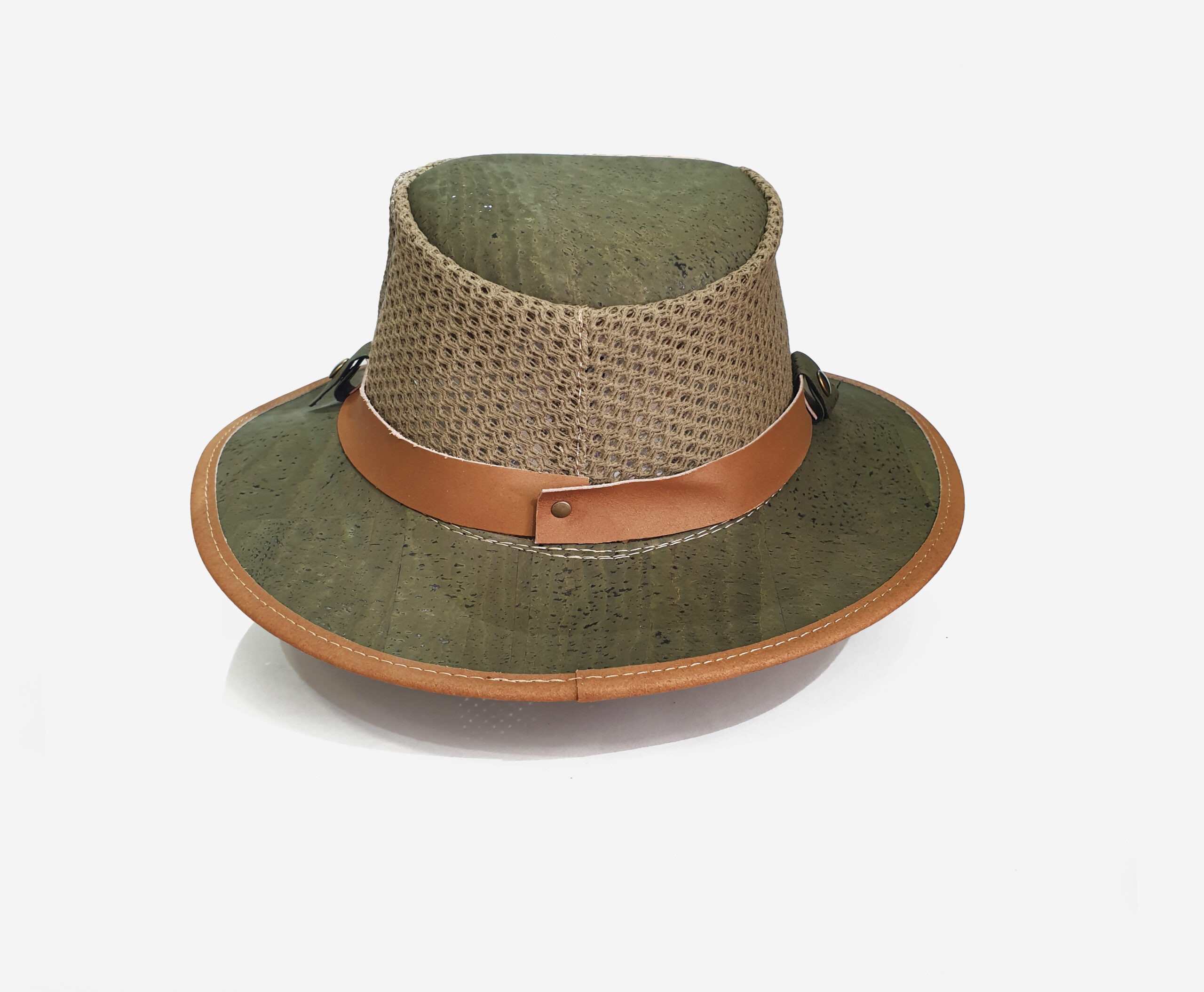 Men cork and genuine leather cowboy Hat 3-3