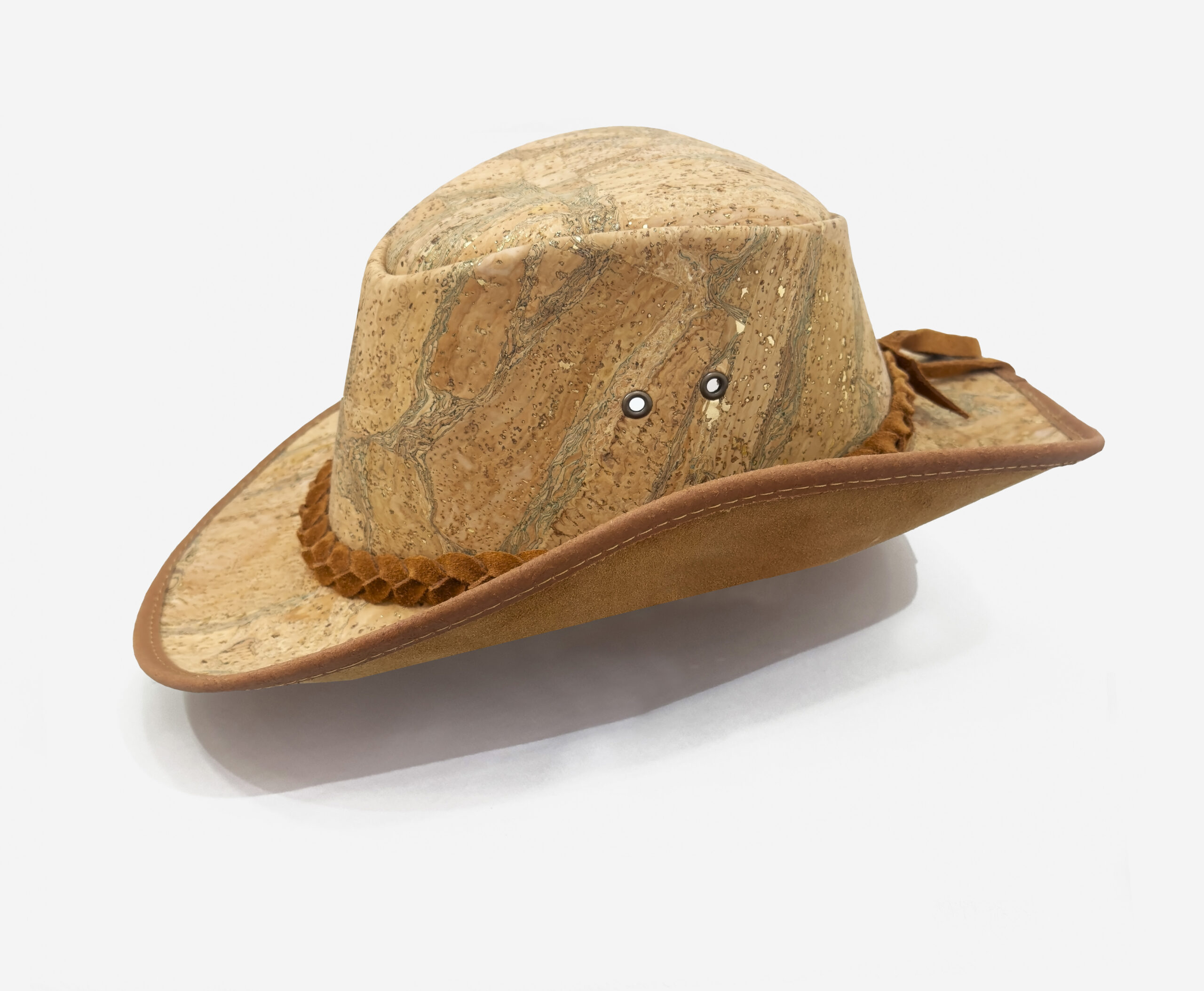 Men cork and genuine leather cowboy hat image7