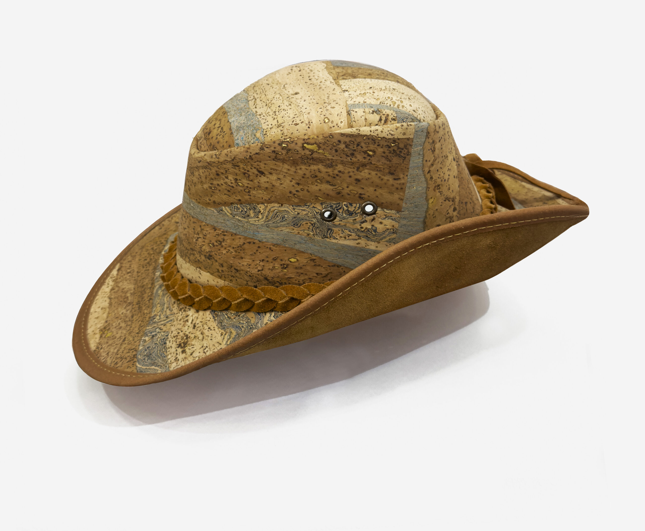 Men cork and genuine leather cowboy hat image8