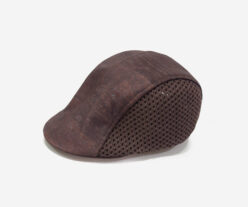 Brown Cork Flat Cap With Vent Holes