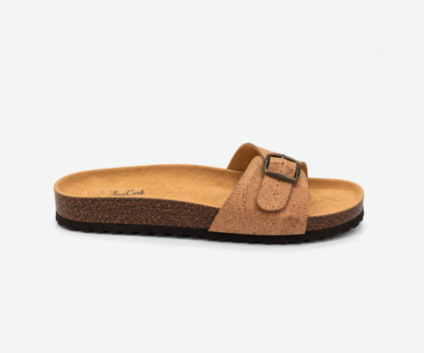 Cork Flat Slippers With Adjustable Strap 2001