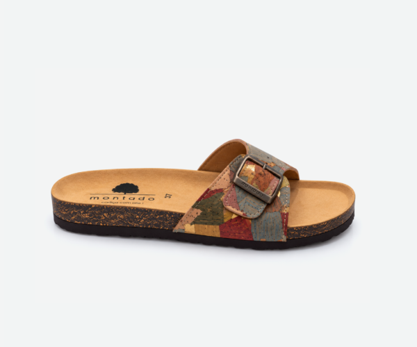 Marmore Cork Flat Slippers With Adjustable Strap 2001