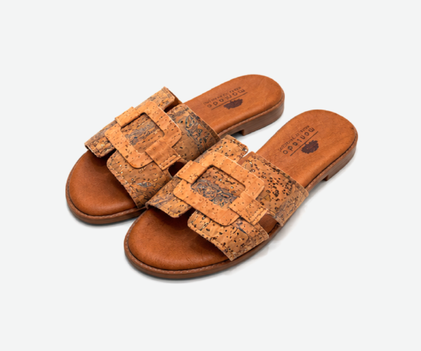 Gold Cork Slide Slippers 3358